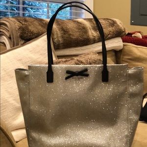 Kate Spade Mavis Street Taden Silver Glitter Tote
